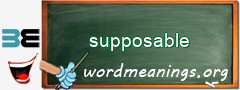 WordMeaning blackboard for supposable